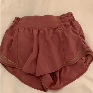 Dusty pink lululemon shorts